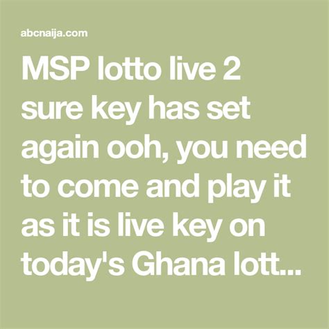 msp today result nigeria history